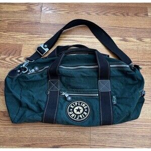 Kipling Large Green Expandable Duffle Bag Y2K VTG Weekender Travel